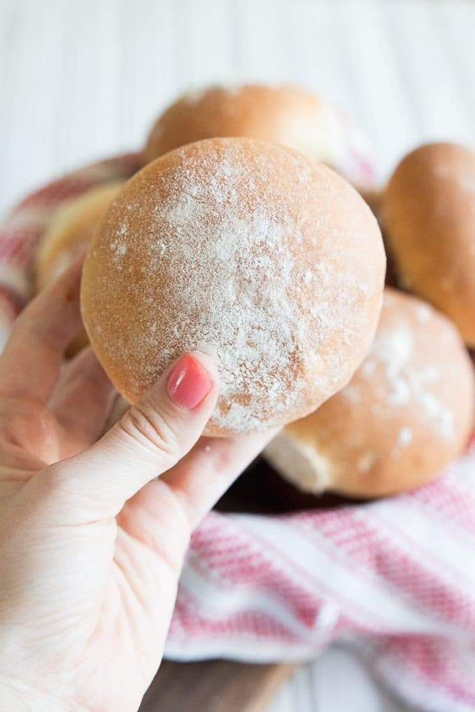 Crusty French Bread Rolls Close-up 