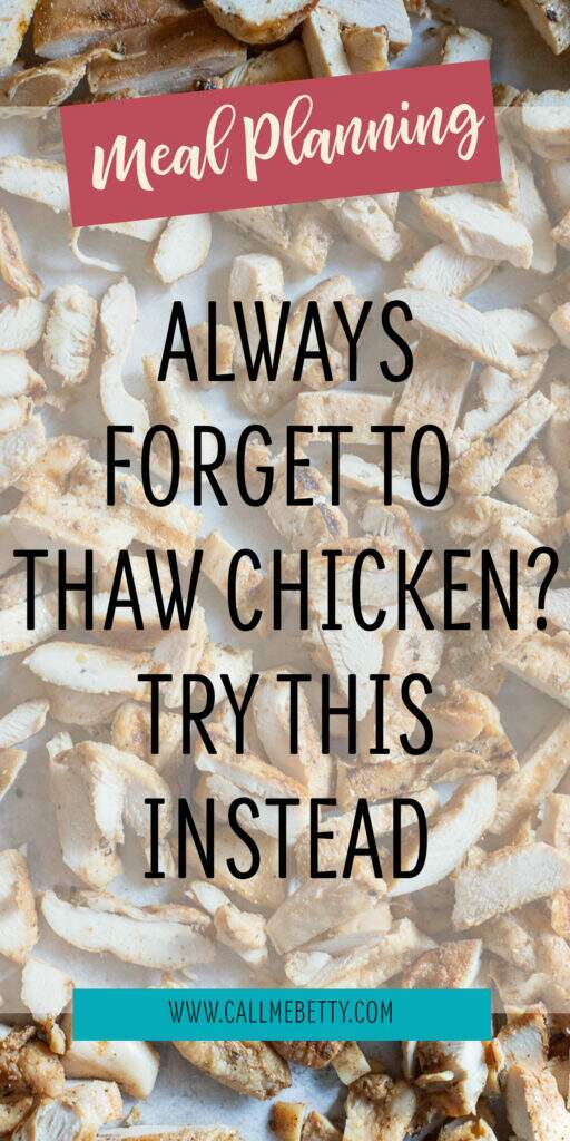 If you are always forgetting to thaw your frozen raw chicken then this is the solution for you, pre-cook your chicken for fast and easy dinners all week long!