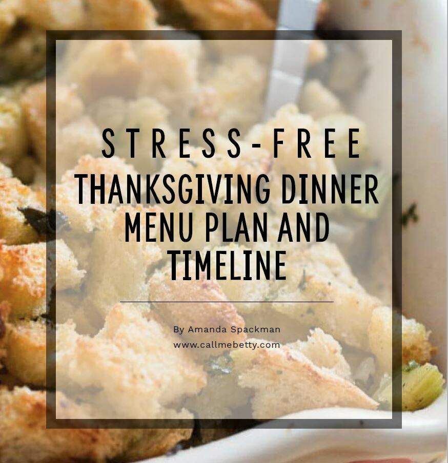 stress-free thanksgiving dinner menu plan and timeline book cover