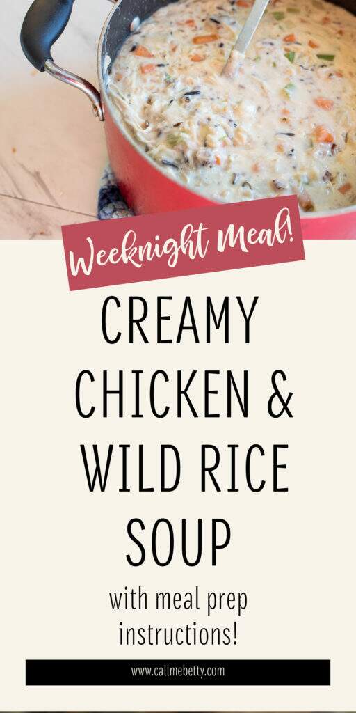 Creamy chicken and wild rice soup is a weeknight meal that everyone is sure to love. Serve with a side of bread or soda crackers and a side salad for a complete meal.
