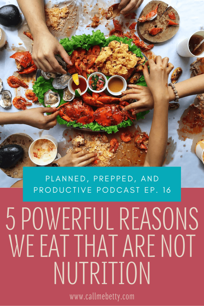 The diet industry would have us believe that food is fuel and only fuel...here are 5 OTHER reasons we eat that just as valid as nutrition. 