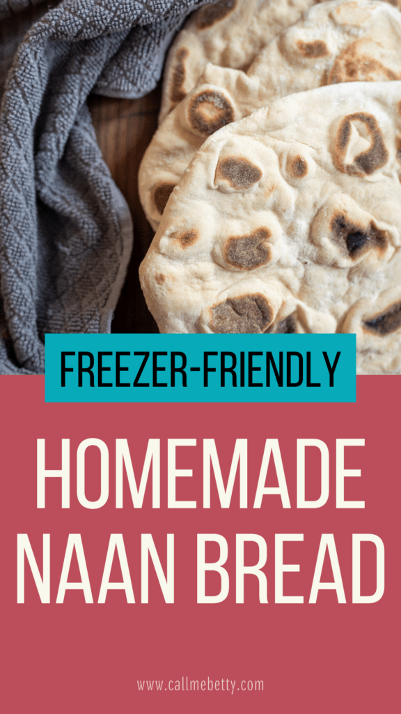 This homemade naan bread is the starting point for a number of meals and because it can be stored in the freezer you can have it on the table in no time! 