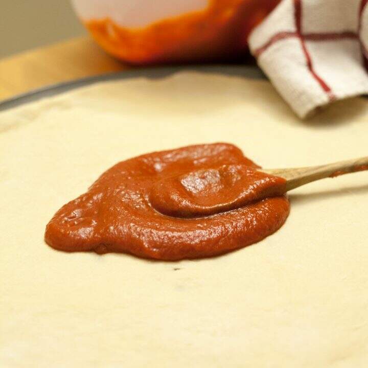 No Cook Homemade Pizza Sauce from Call Me Betty. This is the quickest way to put 100% homemade pizza on the table, and it's delicious too! This homemade pizza sauce recipe can be made with ingredients you probably have on hand callmebetty.com