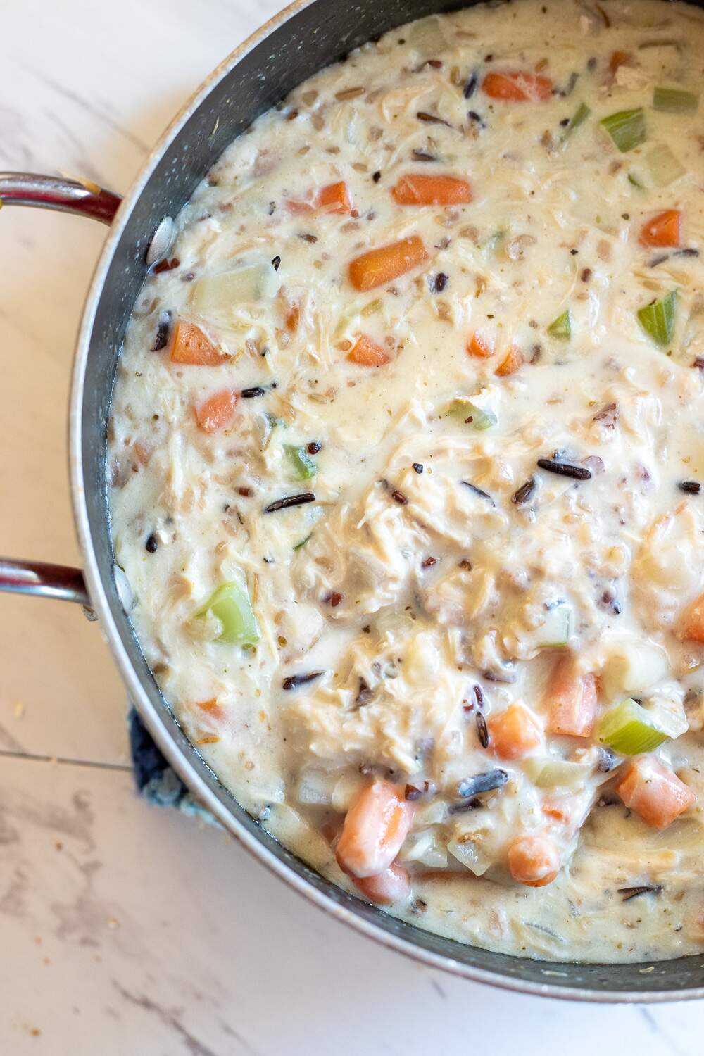 Creamy Chicken and Wild Rice Soup (With Meal Prep Instructions